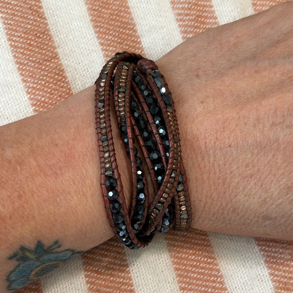 Nakamol Black and Brown Beaded Bracelet